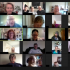 picture shows lots of small photos of people facing the camera and listening to the tutor