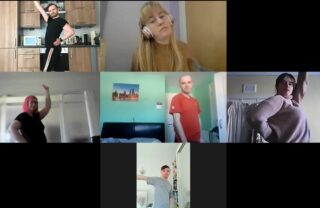 Image is of 6 people dancing